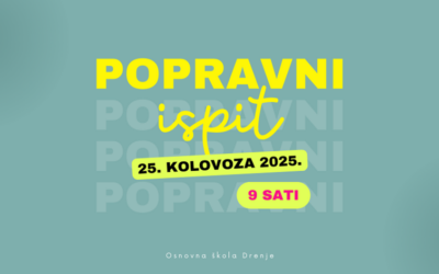 Obavijest o popravnom ispitu