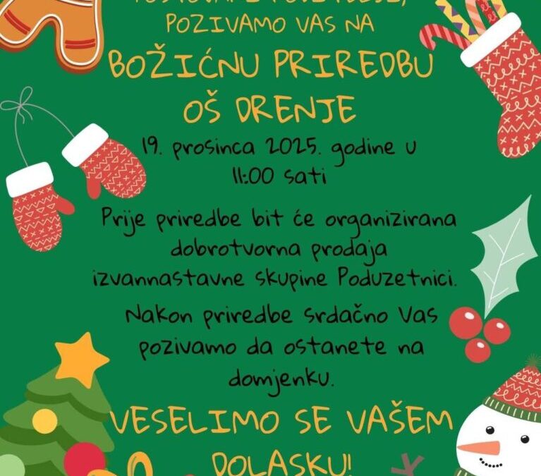 Pozivnica: Božićna priredba