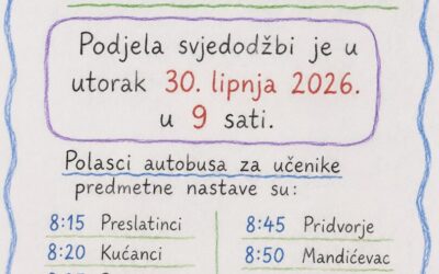 Podjela svjedožbi i polasci autobusa