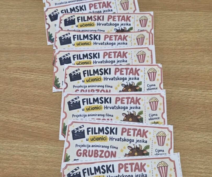 Filmski petak u učionici Hrvatskoga jezika